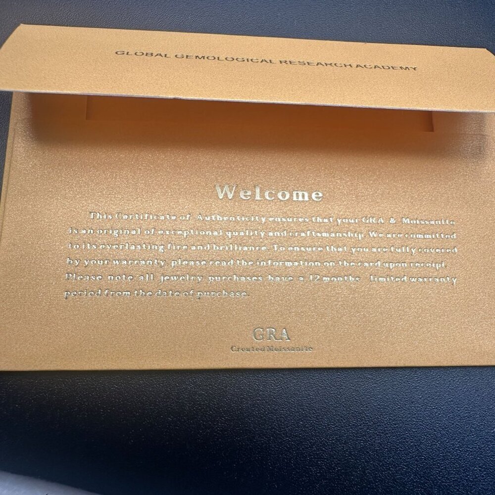 GRA Moissanite Solitaire Ring 1.0ct Sterling Silver 925 - Picture 7 of 9